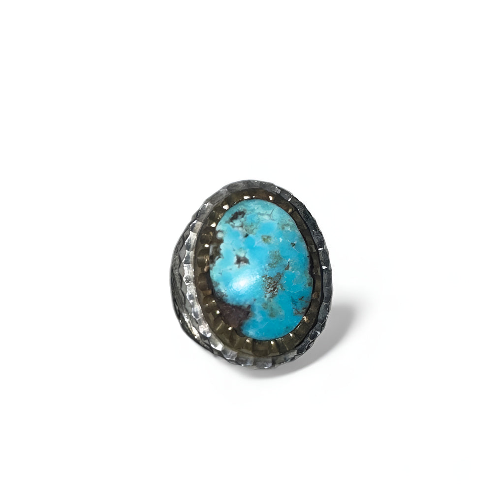 Handmade Iranian Turquoise Ring - Pure Silver 925