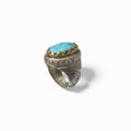 Handmade Iranian Turquoise Ring - Pure Silver 925