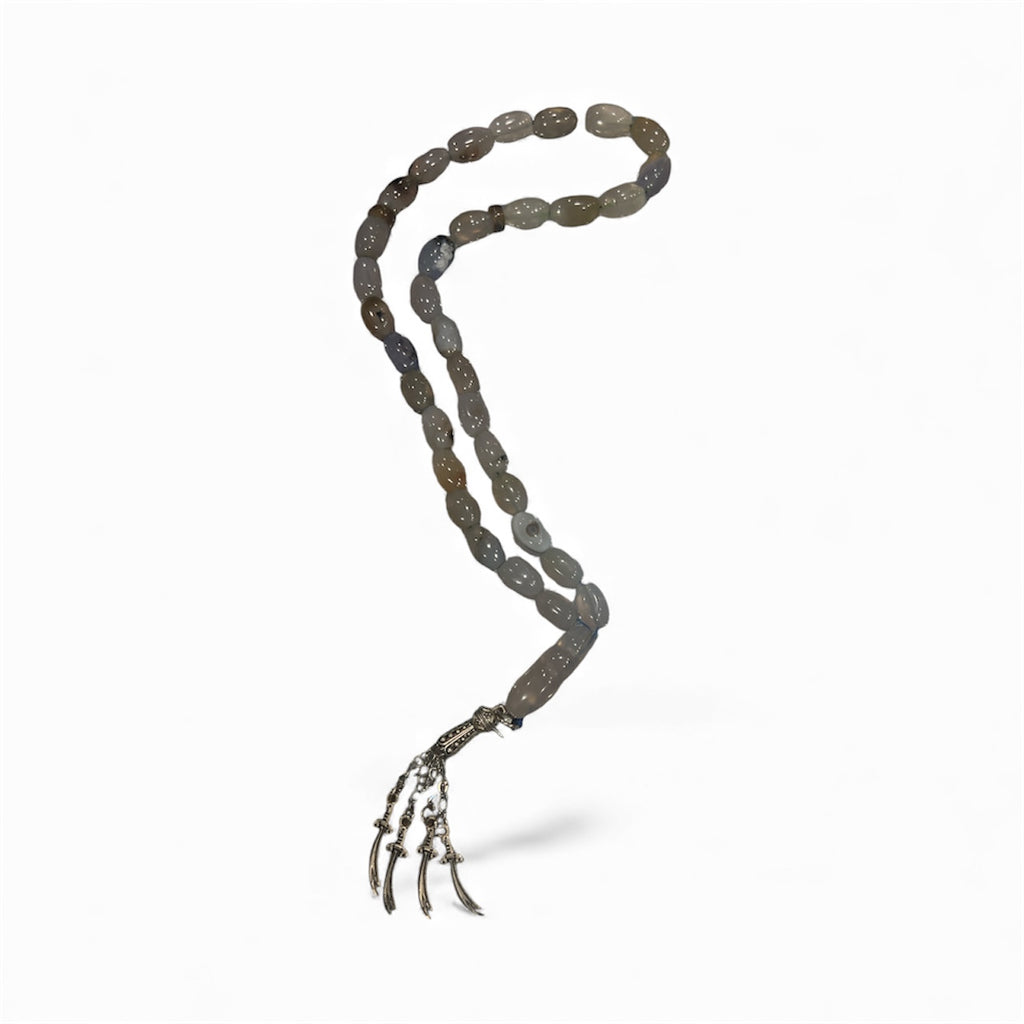 Genuine Multi-Color Akik Yamani Agate Tasbih (60g)